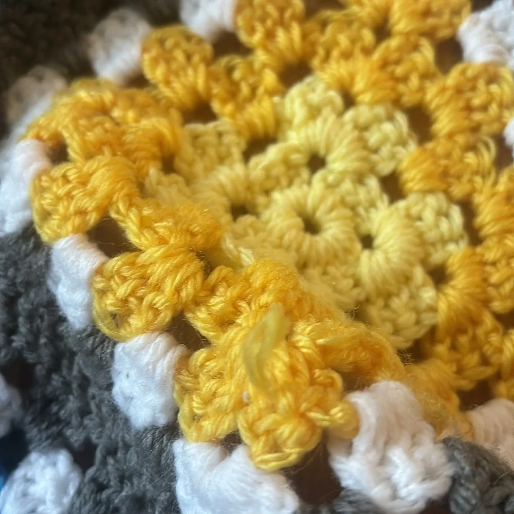Vintage Crochet Blanket Quilt